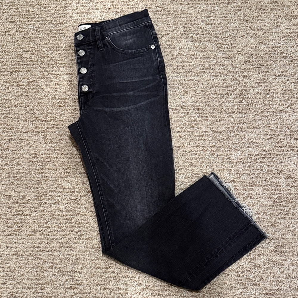 J. Crew Black Billie Demi Boot Cropped Jeans
